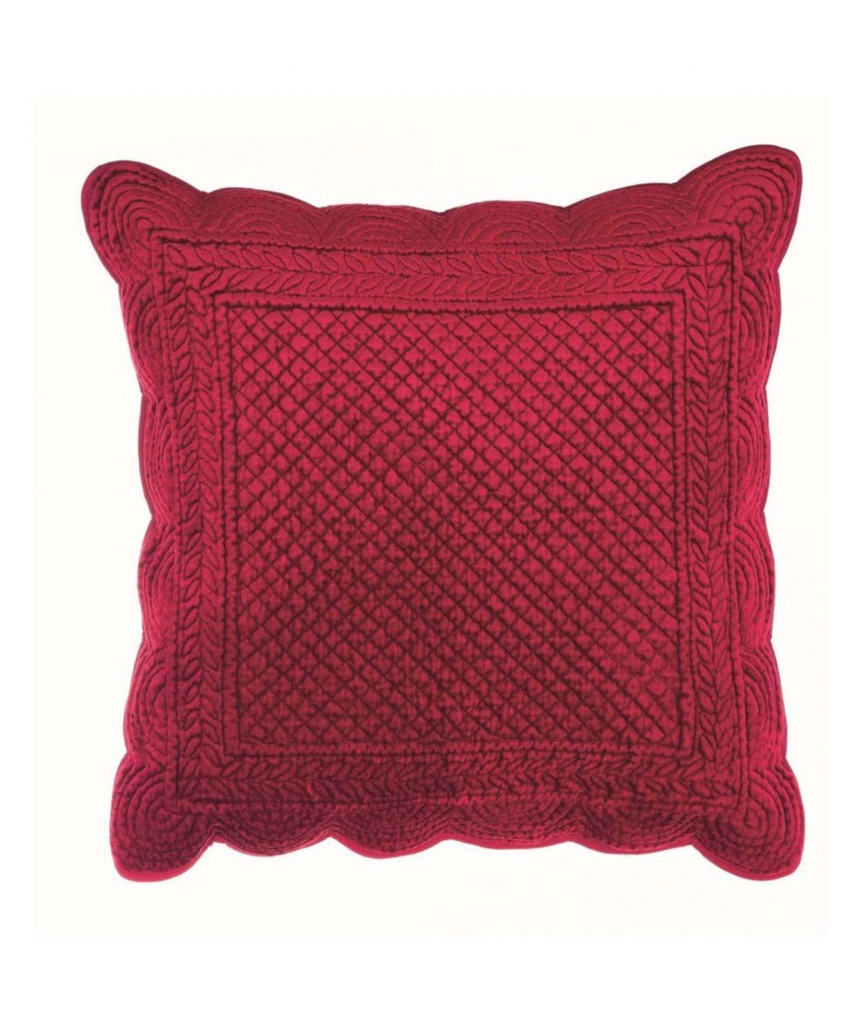 CUSCINO IN VELLUTO ROSSO