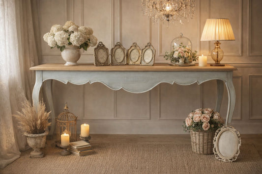 Console stile provenzale in legno 190 x45 x 85 cm