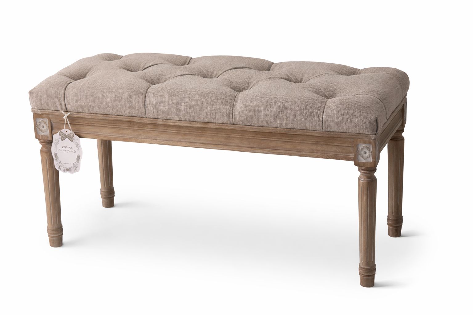 Panca imbottita stile francese cm 82x40x40