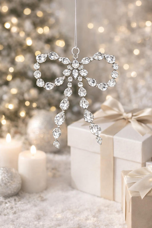 DECORAZIONE FIOCCO CON BRILLANTINI