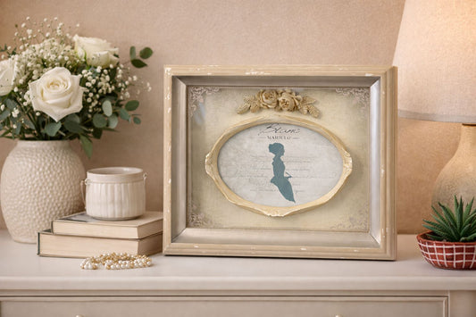 Quadro / Portafoto shabby chic – 25,5 x 5,3 x 30,5 cm