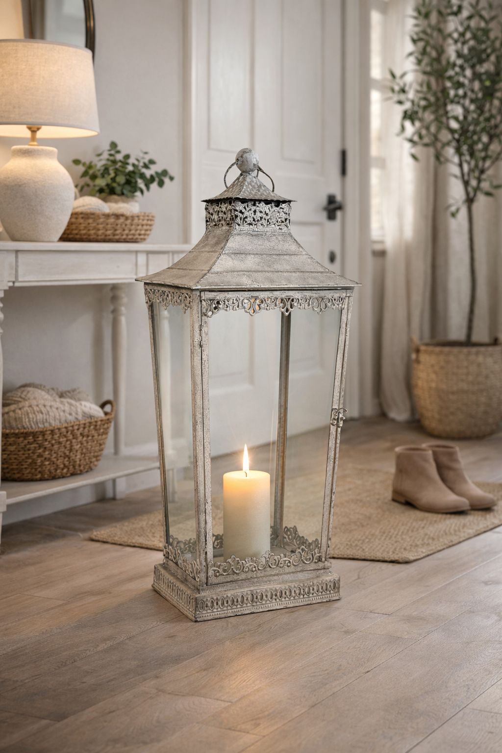 Lanterna Decorativa Vintage – 31,5 x 21,5 x 66 cm