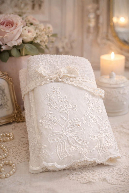 Set 4 lavette ricamate 30x30 cm