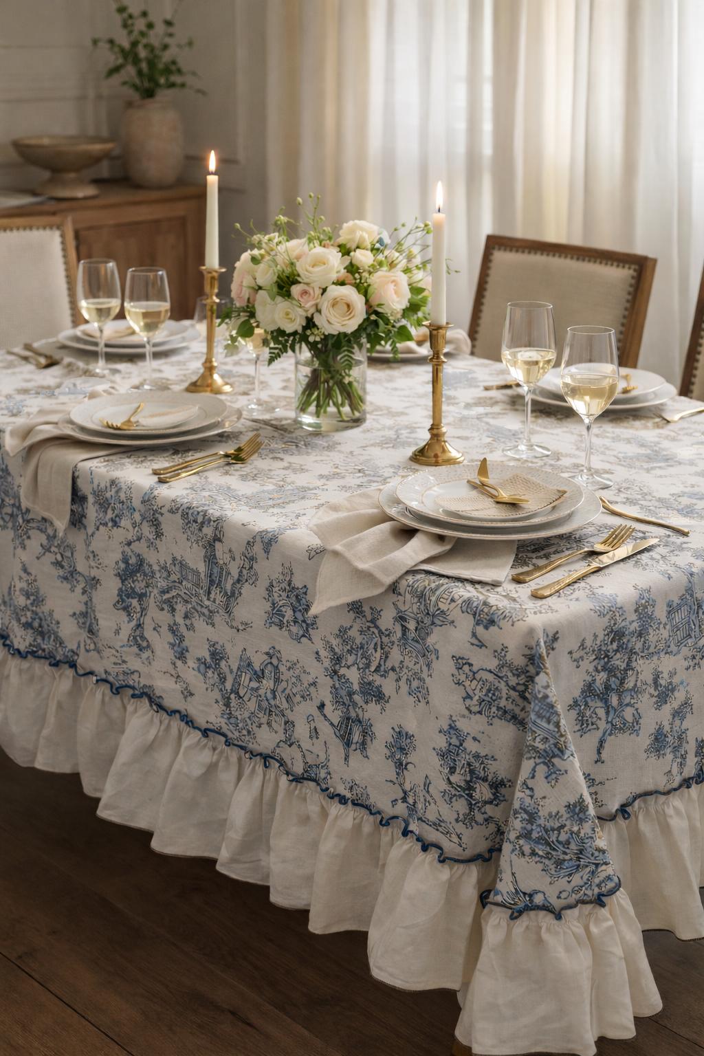 Tovaglia “Toile Élégance” cm 140x180 + gale cm 10