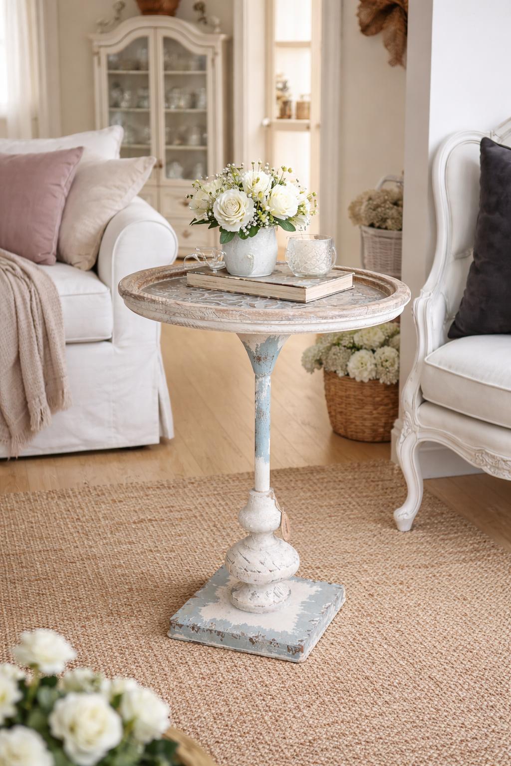 Tavolino Piedistallo Vintage – cm 80x52