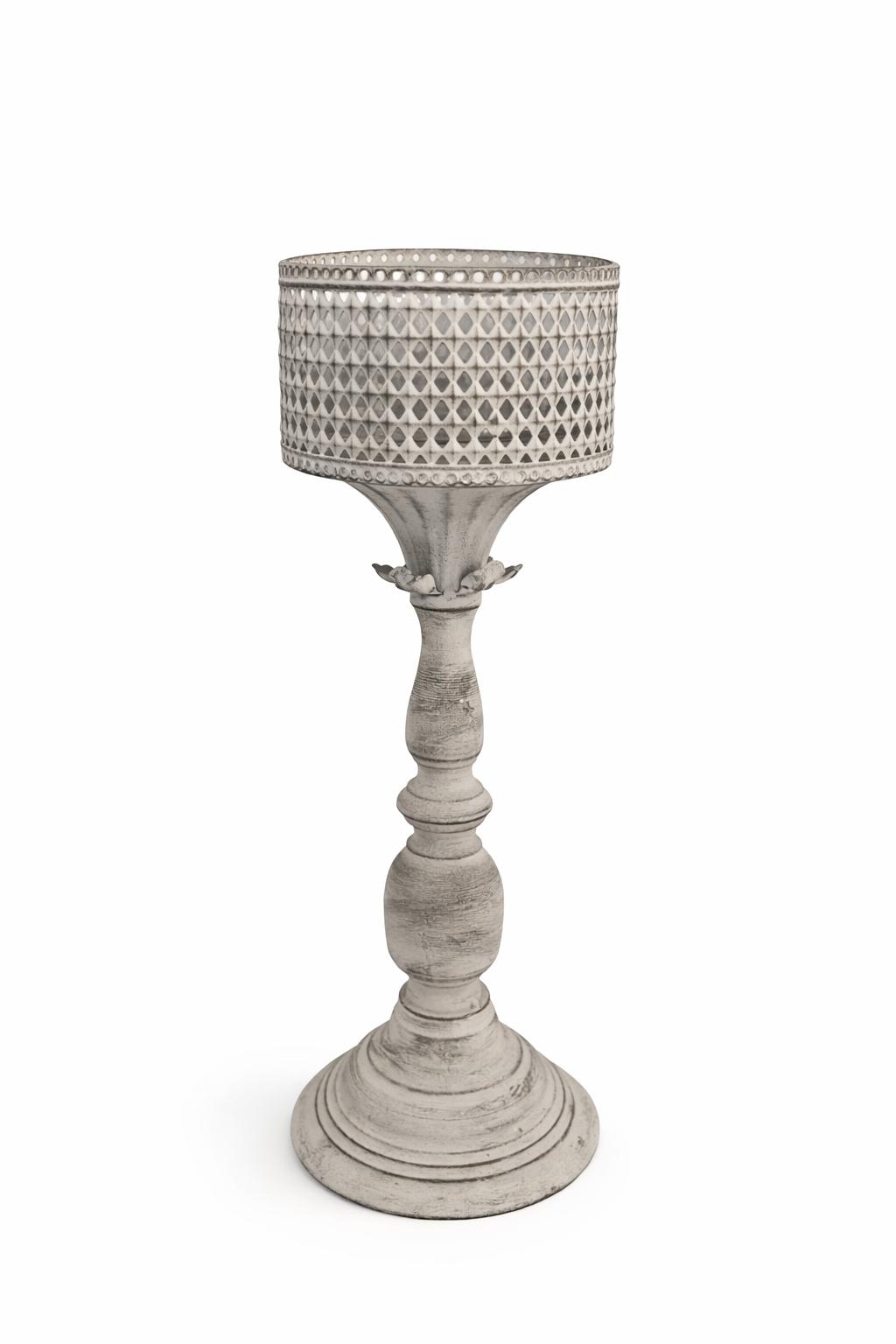 Porta Candele Shabby Chic L 15,5 x P 15,5 x H 45 cm