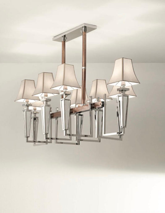 Lampadario elegante 2086/8-H 87 - L 140 X 70 8X8W E14
