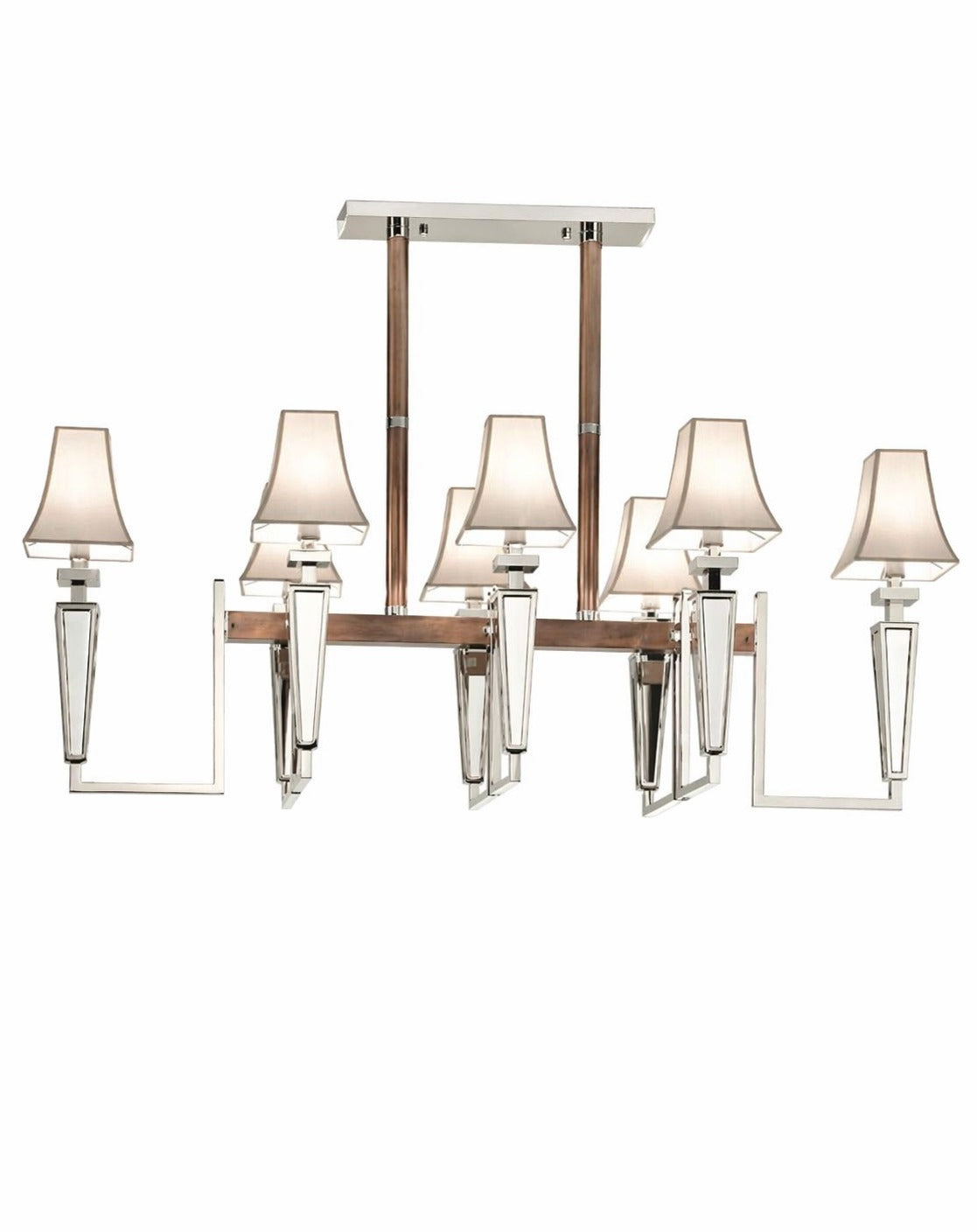 Lampadario elegante 2086/8-H 87 - L 140 X 70 8X8W E14