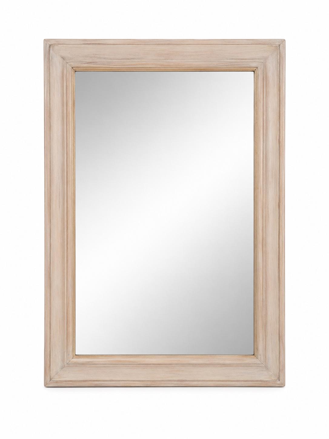 Specchio con cornice effetto legno sbiancato - 50x70 cm
