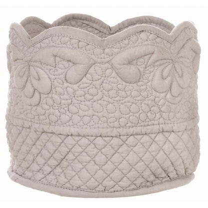 Cestino porta pane grigio chiaro in cotone -cm 15x20