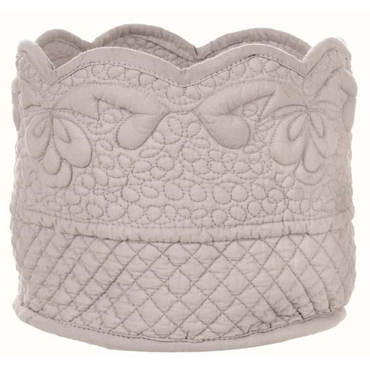 Cestino porta pane grigio chiaro in cotone -cm 15x20
