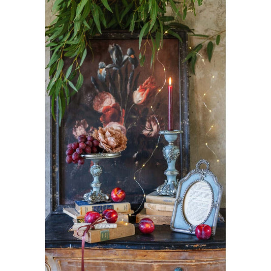 CANDELIERE IN RESINA AZZURRO