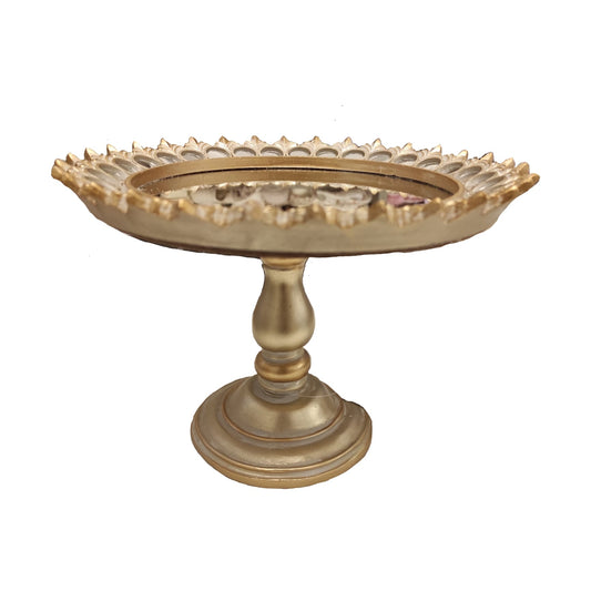 Alzatina con specchio H16 D23 oro