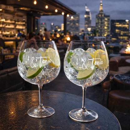 Set 2 calici  GIN & TONIC  82 cl