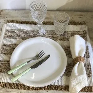 TOVAGLIETTA COTONE E RAFIA