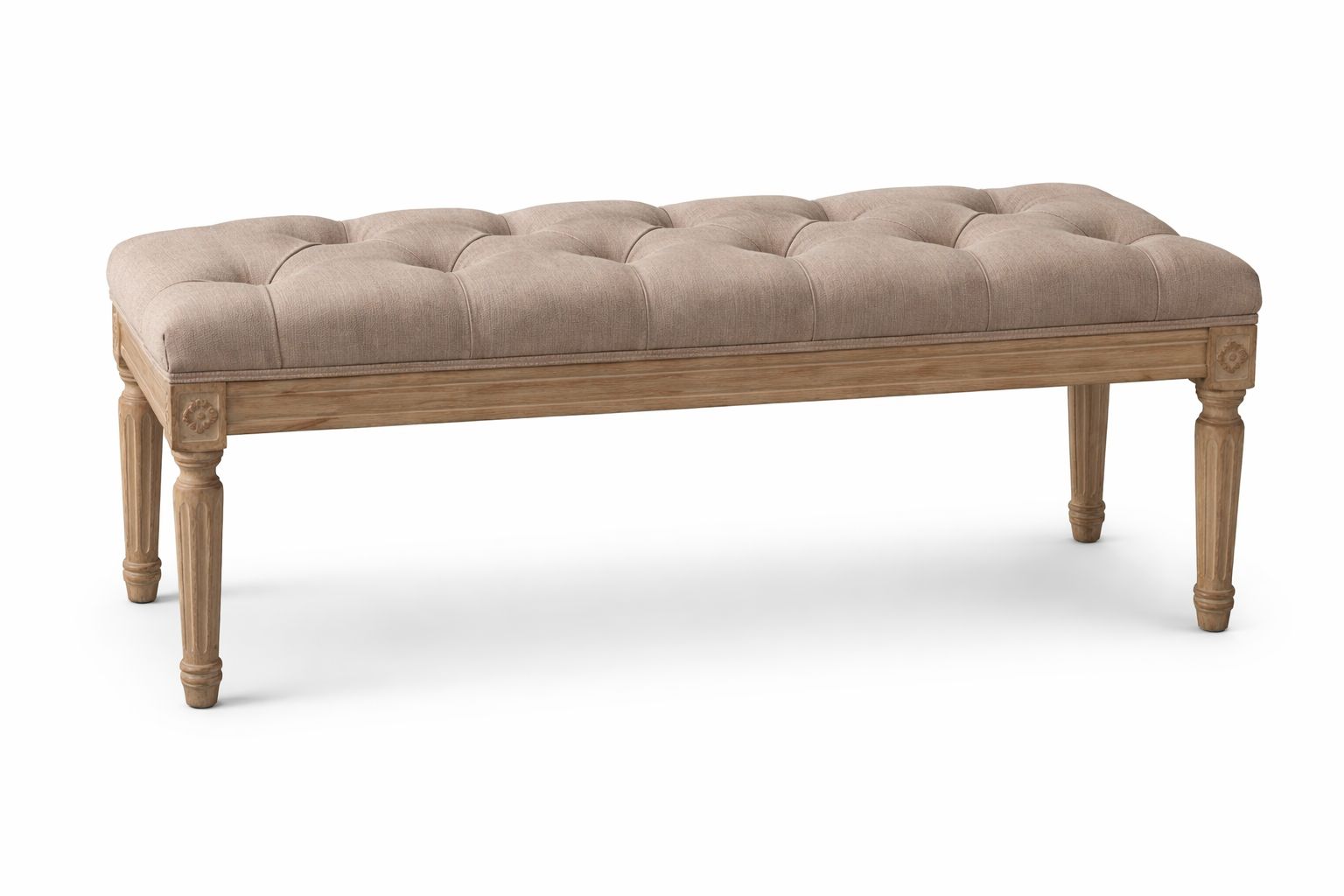 Panca imbottita stile francese cm 82x40x40