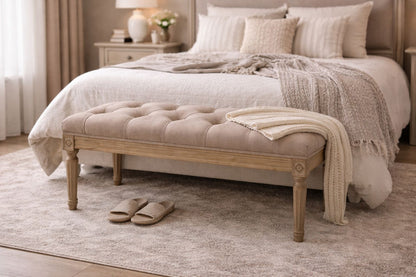 Panca imbottita stile francese cm 82x40x40