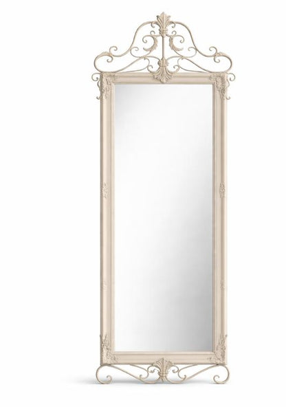 Specchio da terra stile romantico con decoro in ferro battuto