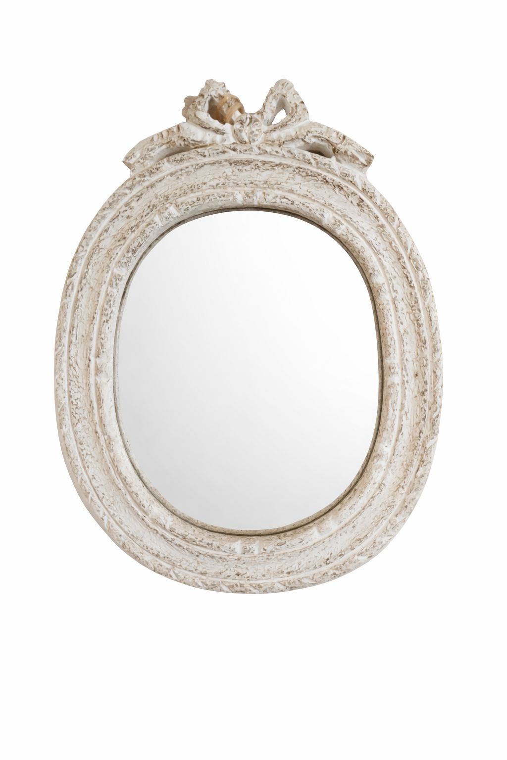 Specchio Ovale Fiocco – Stile Shabby Chic