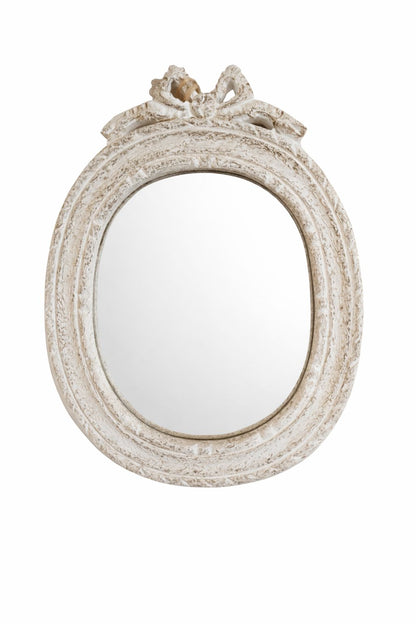 Specchio Ovale Fiocco – Stile Shabby Chic