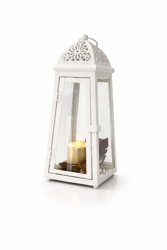 Lanterna Decorativa Bianca – 12 x 9 x 33 cm