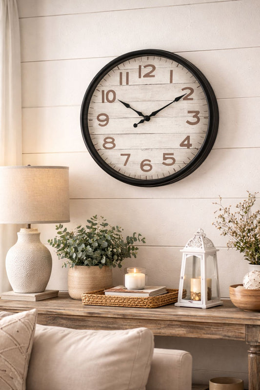 Orologio da Parete Ø 31 cm – Stile Rustico Moderno