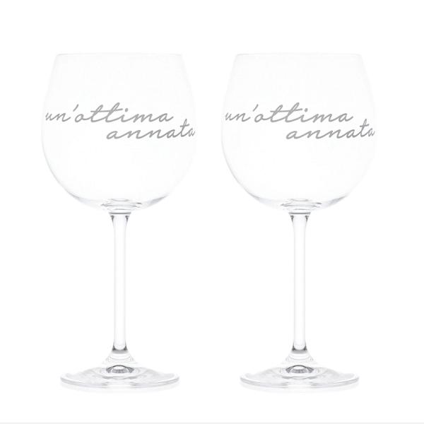 Set 2 calici  UN'OTTIMA ANNATA  77 cl