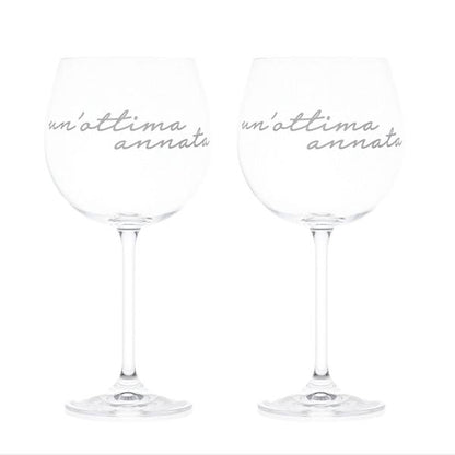 Set 2 calici  UN'OTTIMA ANNATA  77 cl