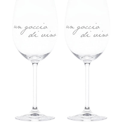 Set 2 calici  UN GOCCIO DI VINO  77 cl