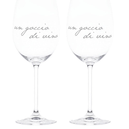 Set 2 calici  UN GOCCIO DI VINO  77 cl