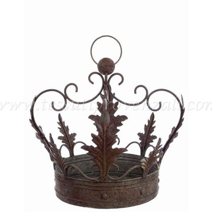 CORONA IN METALLO BROCANTE STYLE DIAM.38X47 CM