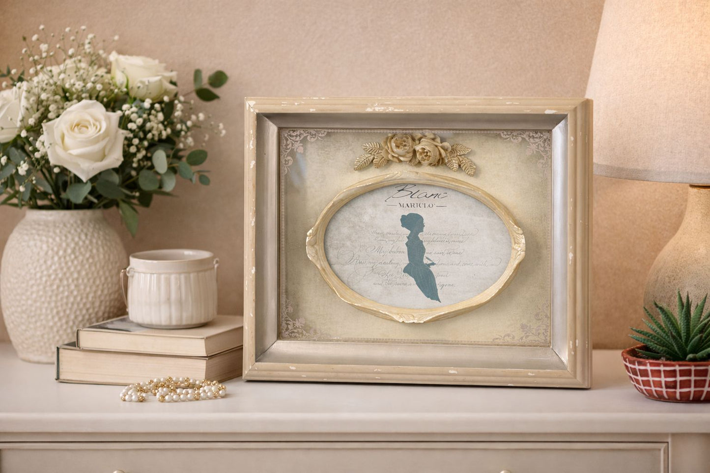 Quadro / Portafoto shabby chic – 25,5 x 5,3 x 30,5 cm