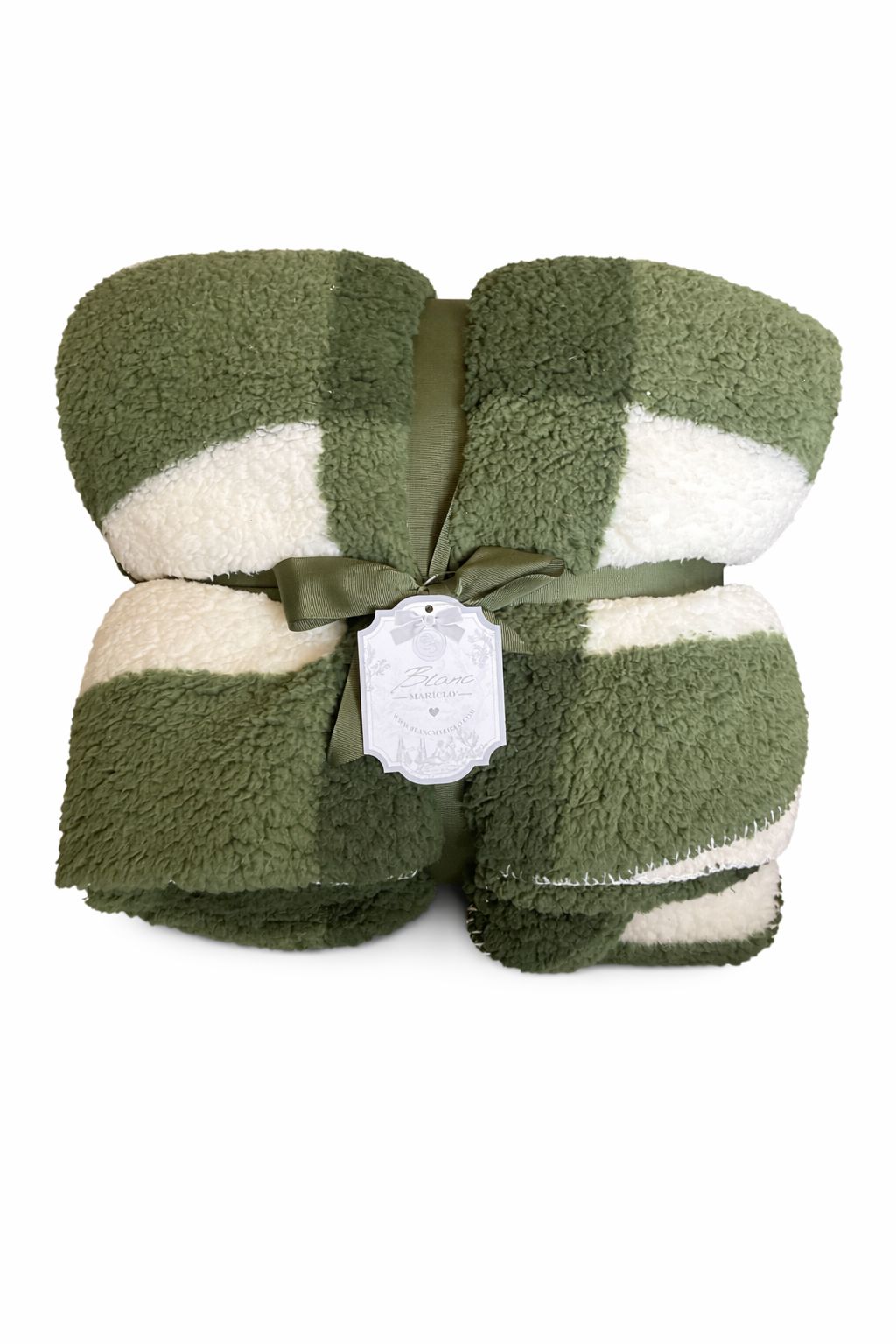 Plaid Sherpa Verde “Morbido Essenziale” – 160 X200 CM