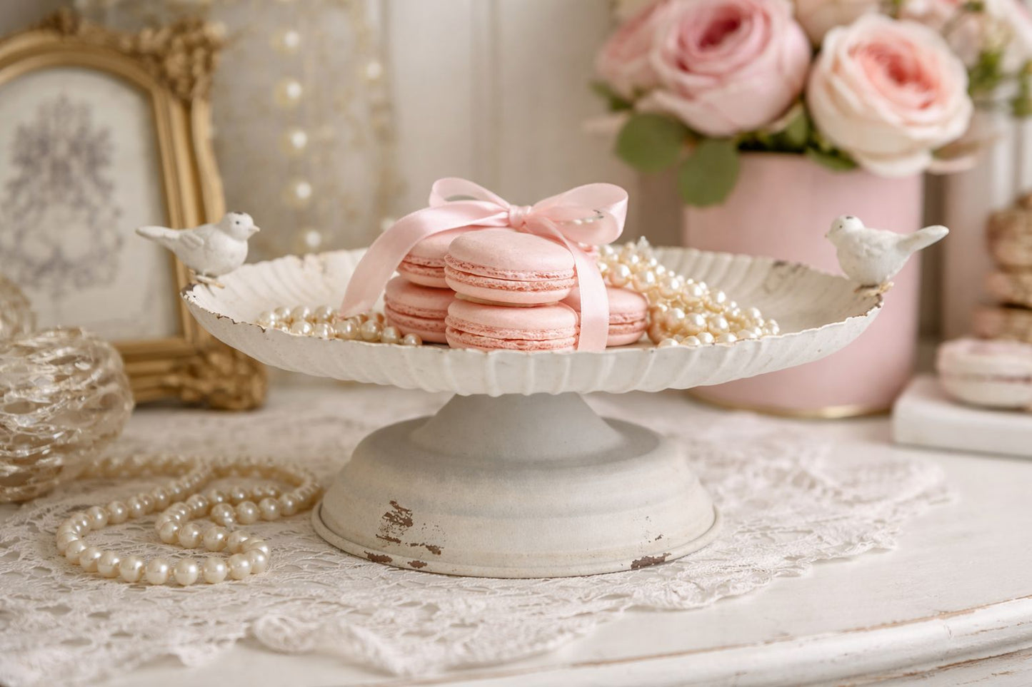 Alzatina decorativa con uccellini