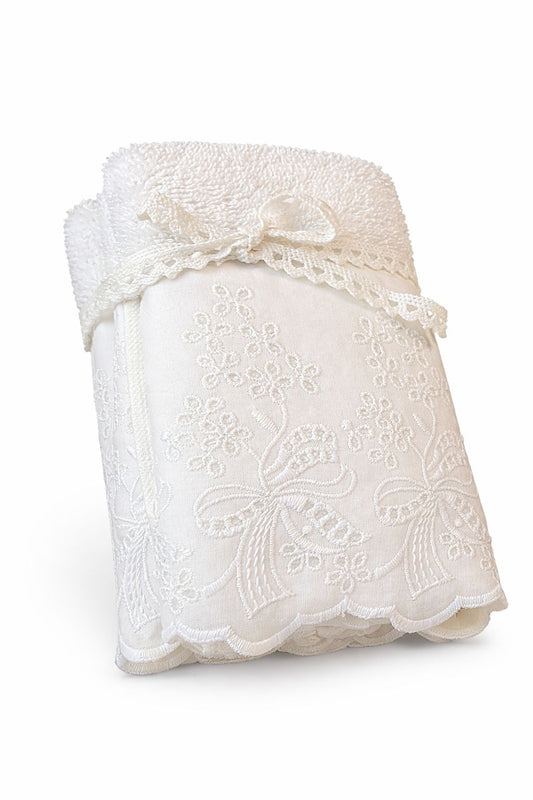 Set 4 lavette ricamate 30x30 cm