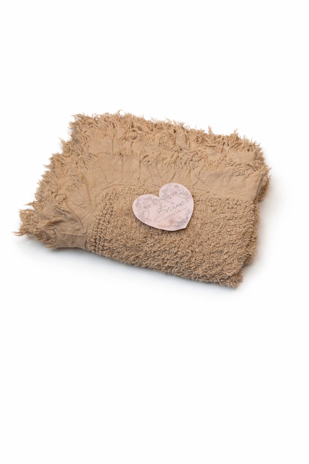 Tappetino da bagno con frills beije cm 50x80