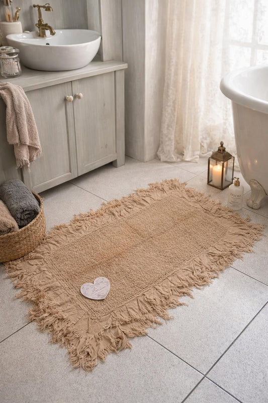 Tappetino da bagno con frills beije cm 50x80 (Copia)