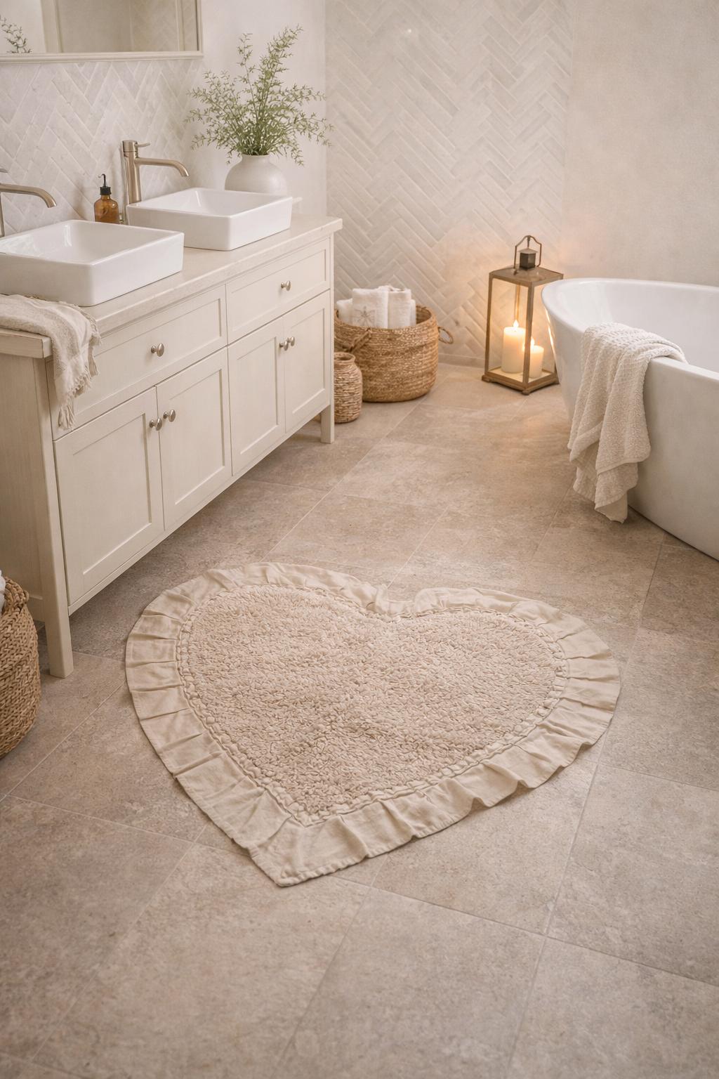 Tappeto Cuore con frills cm 50x65