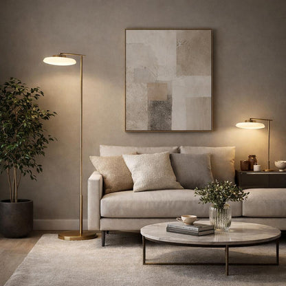 PIANTANA IN OTTONE BRUNITO VECCHIO CON VETRO BIANCO