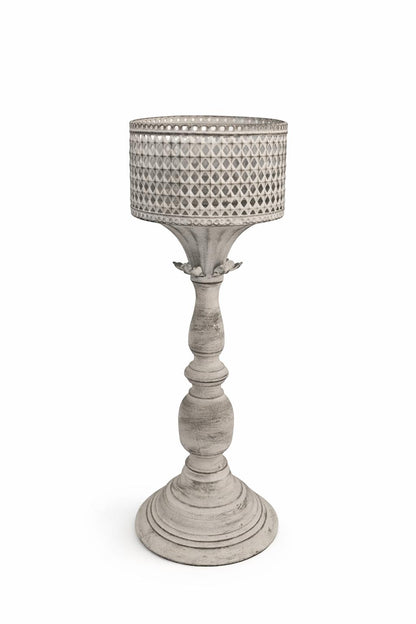 Porta Candele Shabby Chic L 15,5 x P 15,5 x H 45 cm