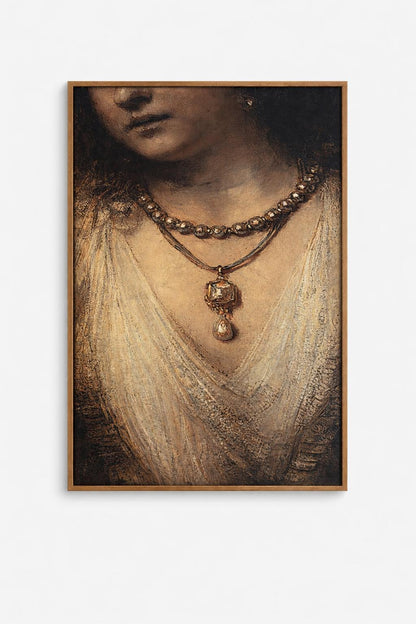 Quadro/Tableau encadré “Collerette” – cm 61x81x3 cm