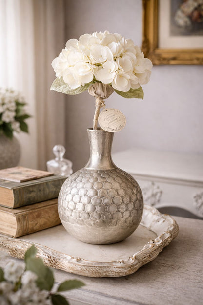 Fiore decorativo ortensia bianca – eleganza senza tempo L.70cm