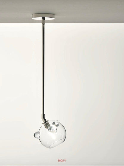 Sospensione dal design essenziale in ottone - H 71 - D 20