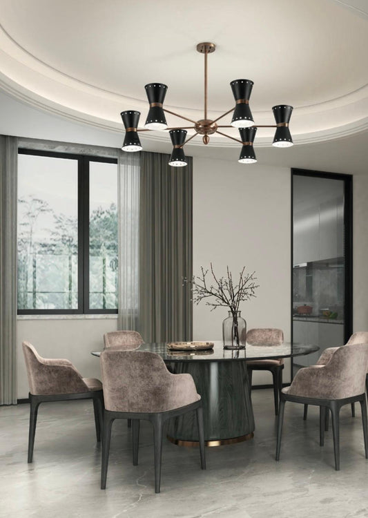 LAMPADARIO BAGNO ORO CON PARALUMI DI METALLO