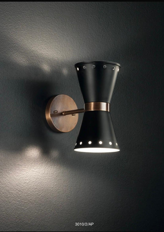 APPLIQUE IN OTTONE BAGNO ORO CON PARALUMI DI METALLO