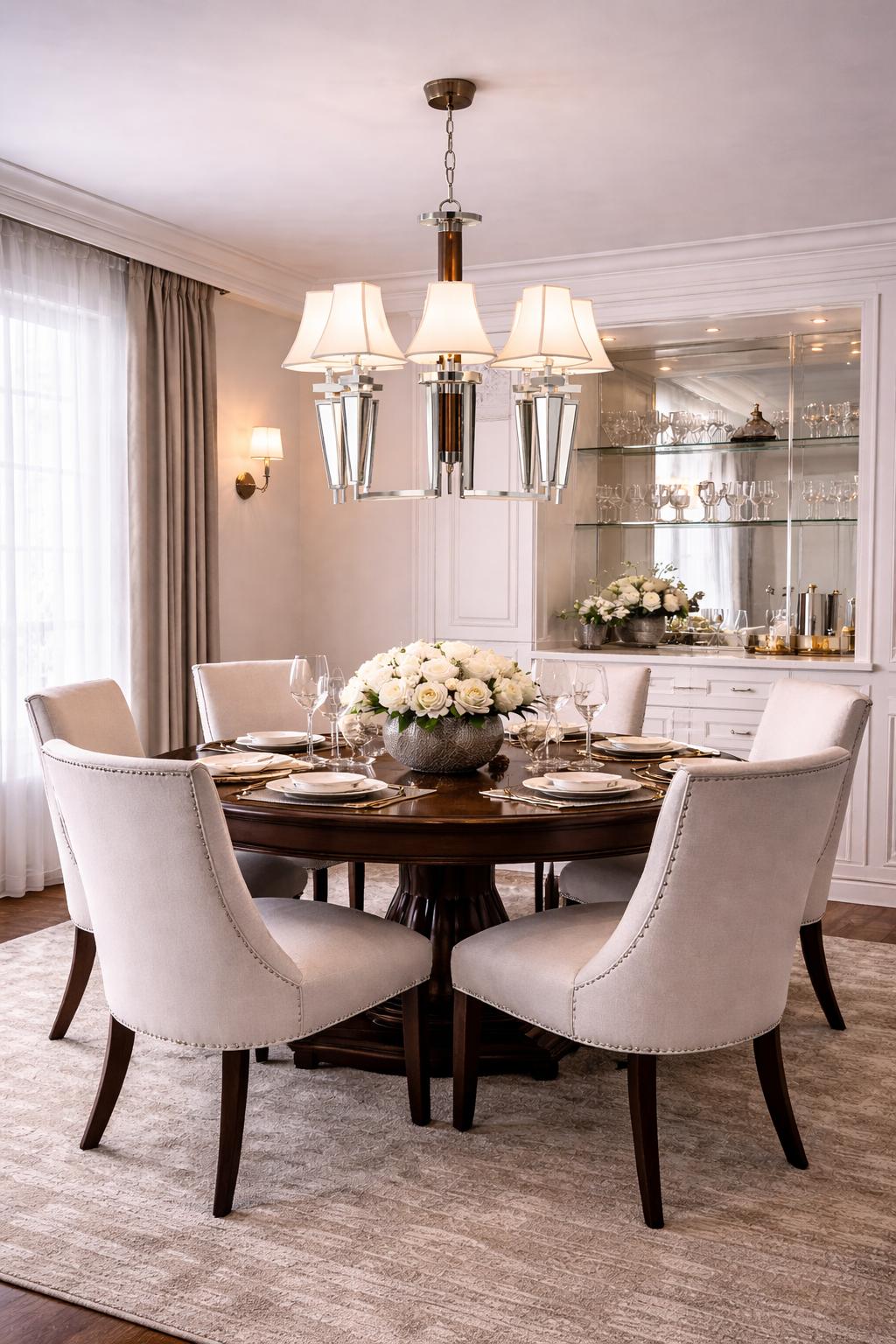 Lampadario elegante 2086/5 - H 75 - D 75 5X42W E14