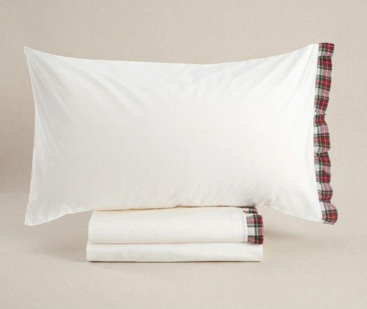 Completo letto 2 piazze Tartan avorio