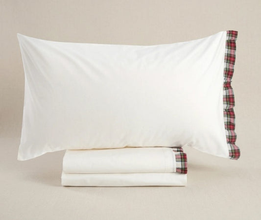 Completo letto 2 piazze Tartan avorio