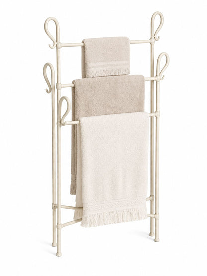 Porta Asciugamani 3 Livelli in Metallo – Stile Shabby Chic- h.103cm x L.47cm