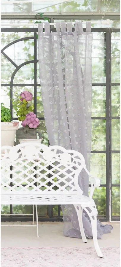 Tenda rosa o bianca  con passanti serie 'Puffolina'150x290 -